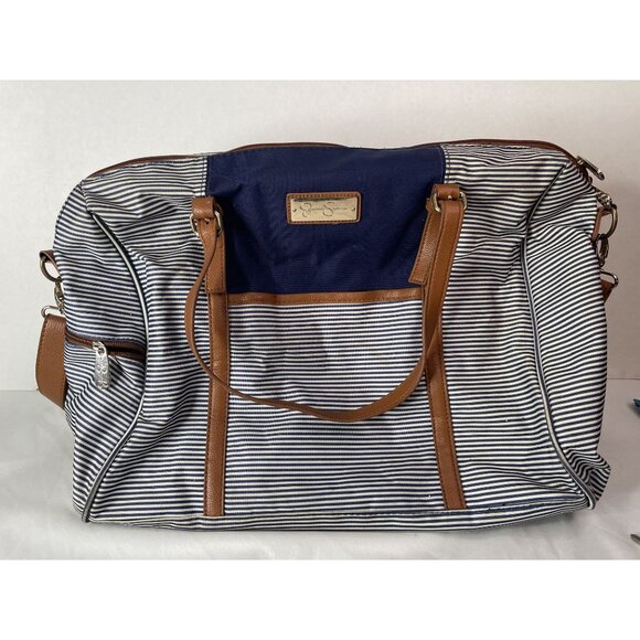 Jessica Simpson Handbags - Jessica Simpson Tote Bag Large Stripe Blue White